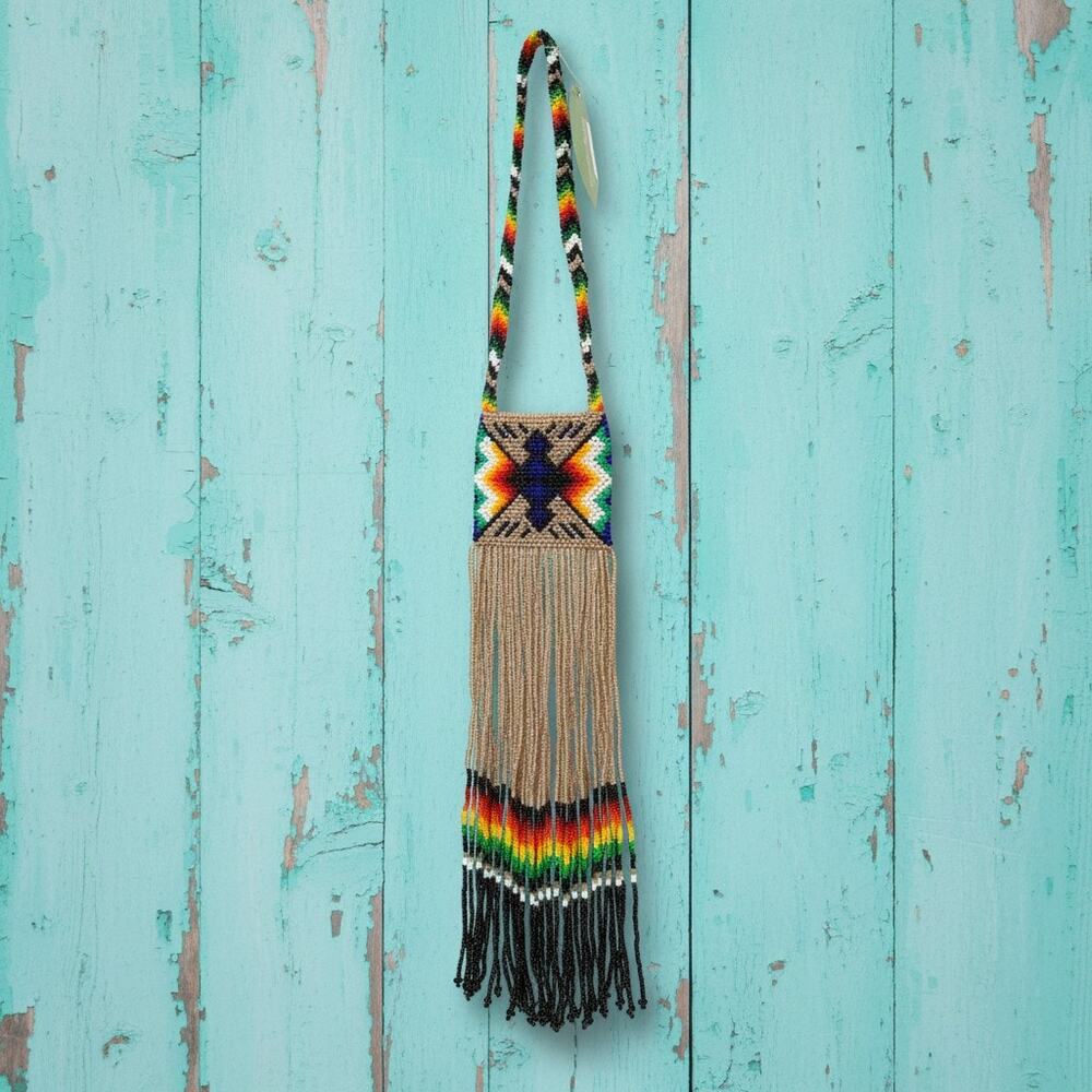 FARM Rio x Yawanawá Hand Beaded Statement Necklace Multicolor NEW